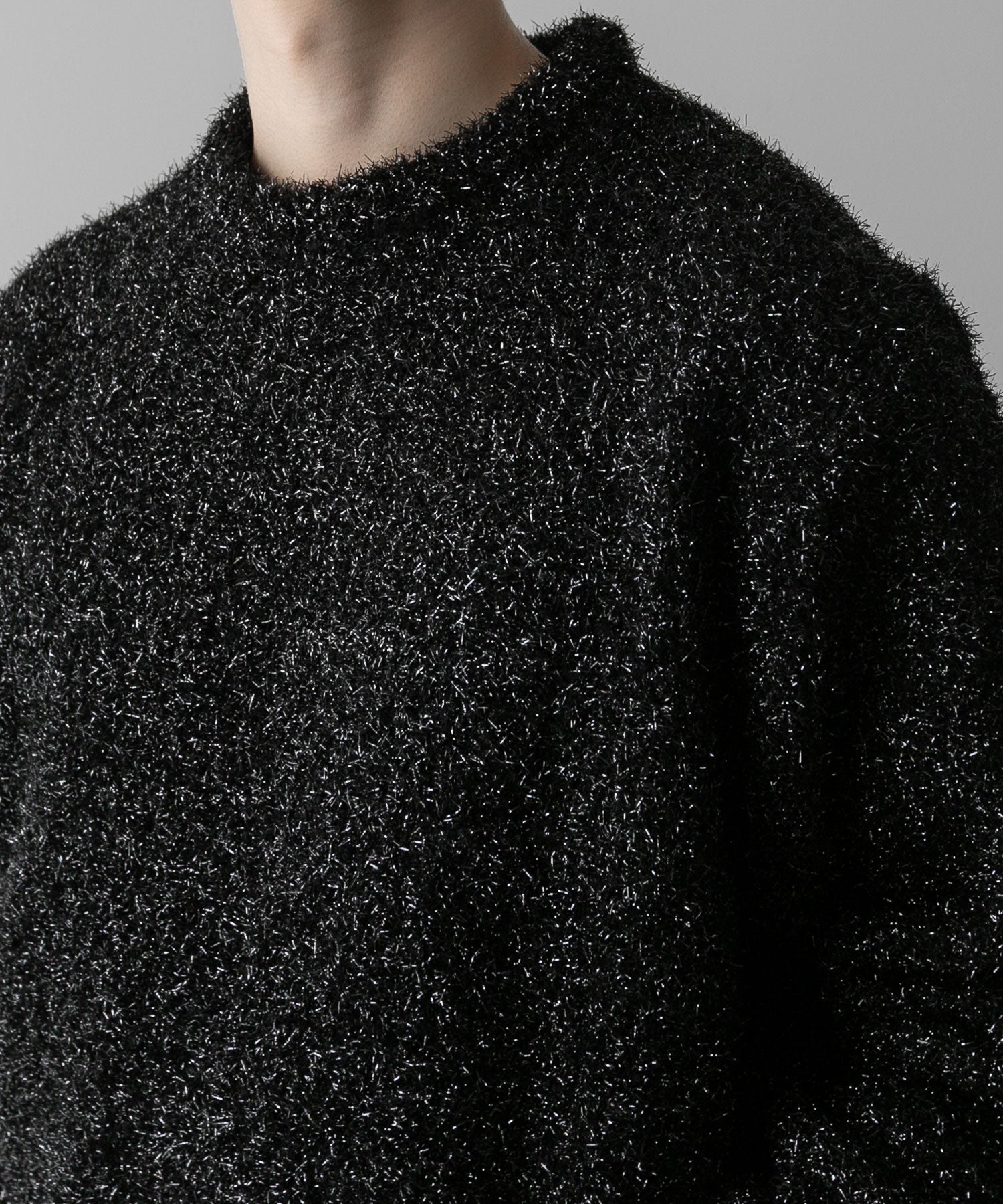 ssstein(シュタイン)の24AWコレクション GLITTER FUR KNIT CREW NECK LS - BLACK 公式通販サイトsession福岡セレクトショップ