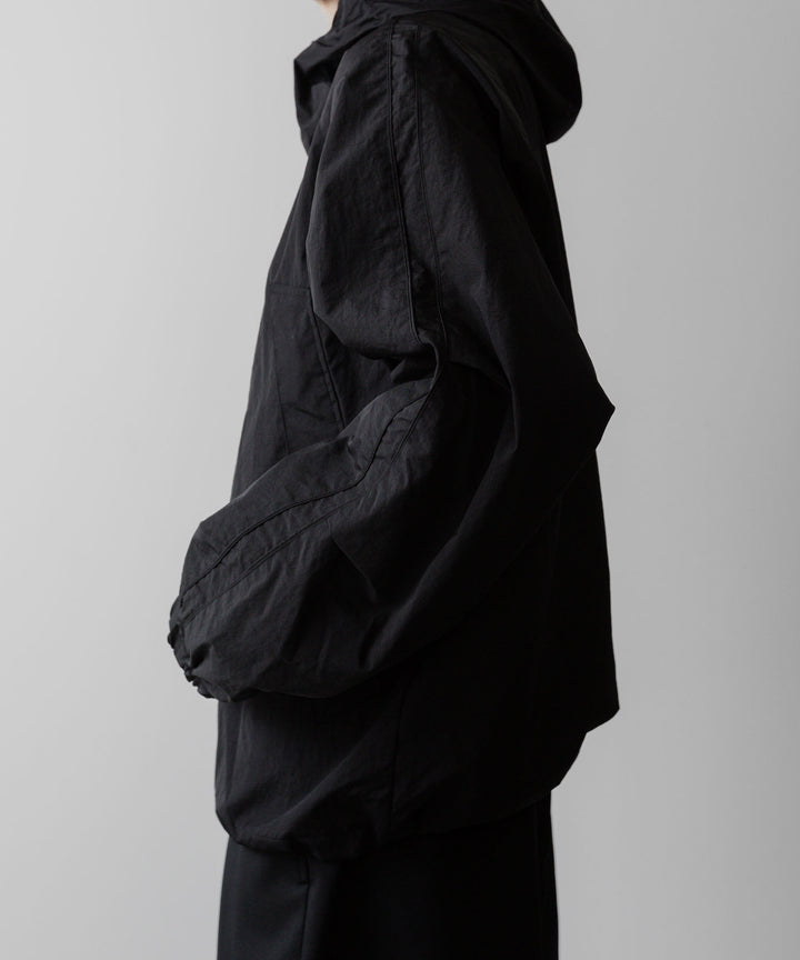 ssstein(シュタイン)の24AWコレクション NYLON TWILL HOODED ZIP UP JACKET - BLACK 公式通販サイトsession福岡セレクトショップ