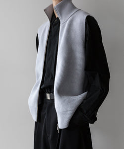 stein(シュタイン)の23AWコレクションOVERSIZED DRIVERS KNIT ZIP VESTのOFF GREY 公式通販サイトsession福岡セレクトショップ