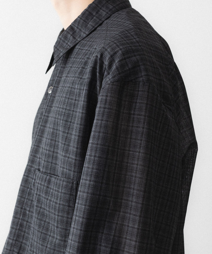 phebus- フィーバスのWOOL POLY TROPICAL SHIRTのDARK CHECK公式通販サイトsession福岡セレクトショップ
