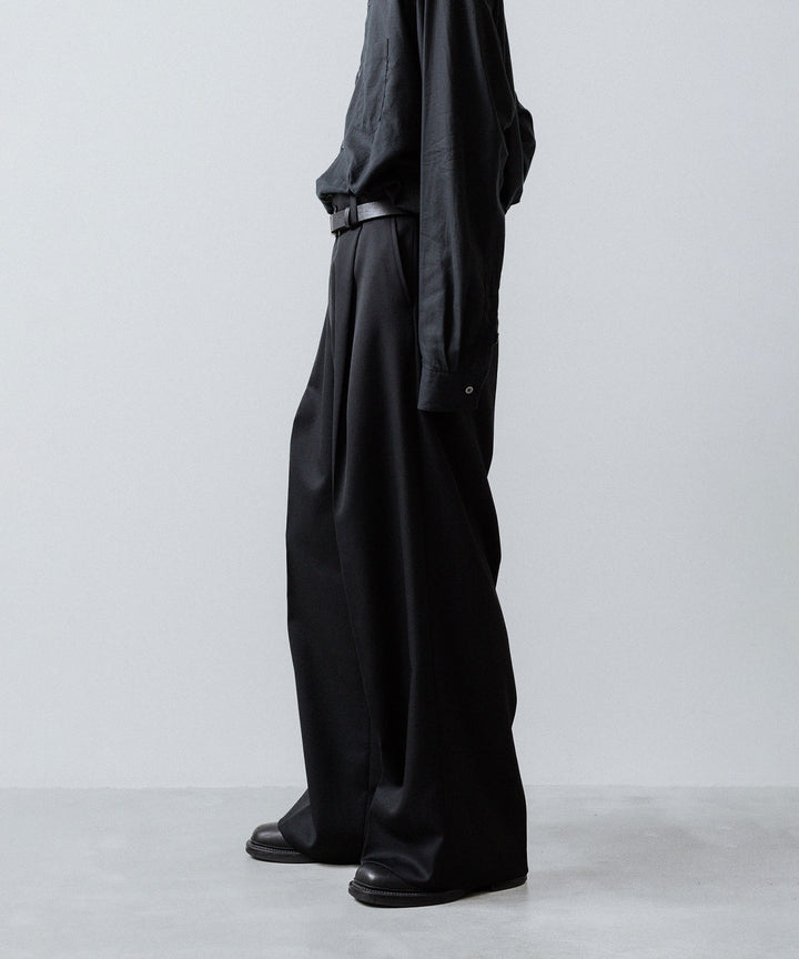 ssstein(シュタイン)のEXTRA WIDE TROUSERS (2/60 WOOL GABARDINE) - BLACKの公式通販サイトsession福岡セレクトショップ