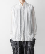 画像をギャラリービューアに読み込む, 【SUBLATIONS】SHEER TUCK DRESS SHIRT  - WHITE
