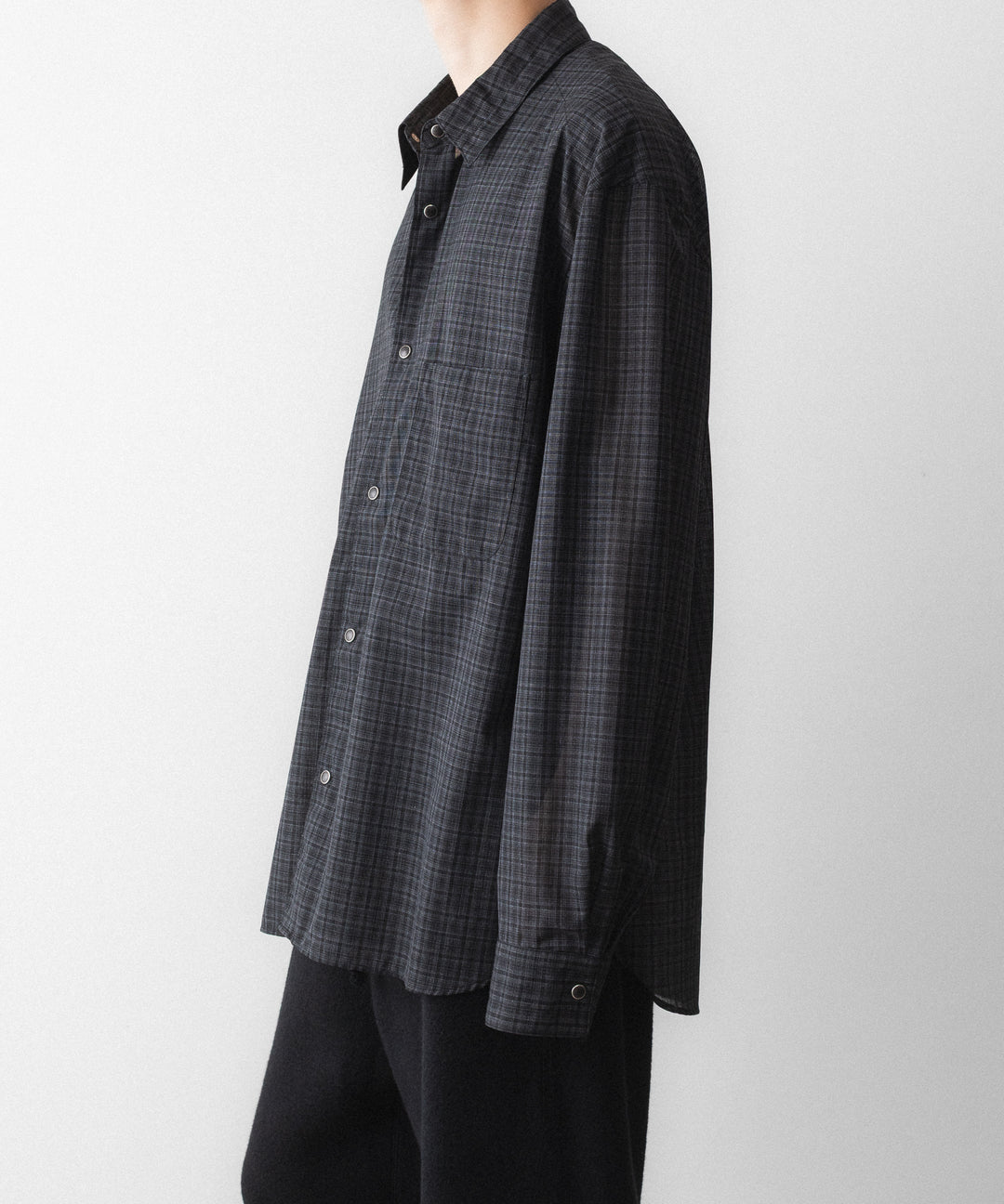 phebus- フィーバスのWOOL POLY TROPICAL SHIRTのDARK CHECK公式通販サイトsession福岡セレクトショップ