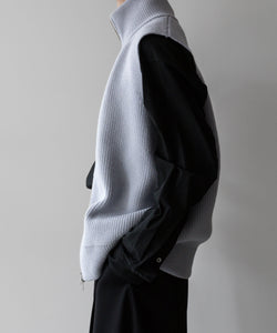 stein(シュタイン)の23AWコレクションOVERSIZED DRIVERS KNIT ZIP VESTのOFF GREY 公式通販サイトsession福岡セレクトショップ