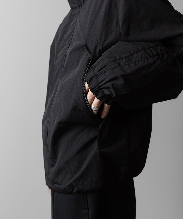 ssstein(シュタイン)の24AWコレクション NYLON TWILL HOODED ZIP UP JACKET - BLACK 公式通販サイトsession福岡セレクトショップ