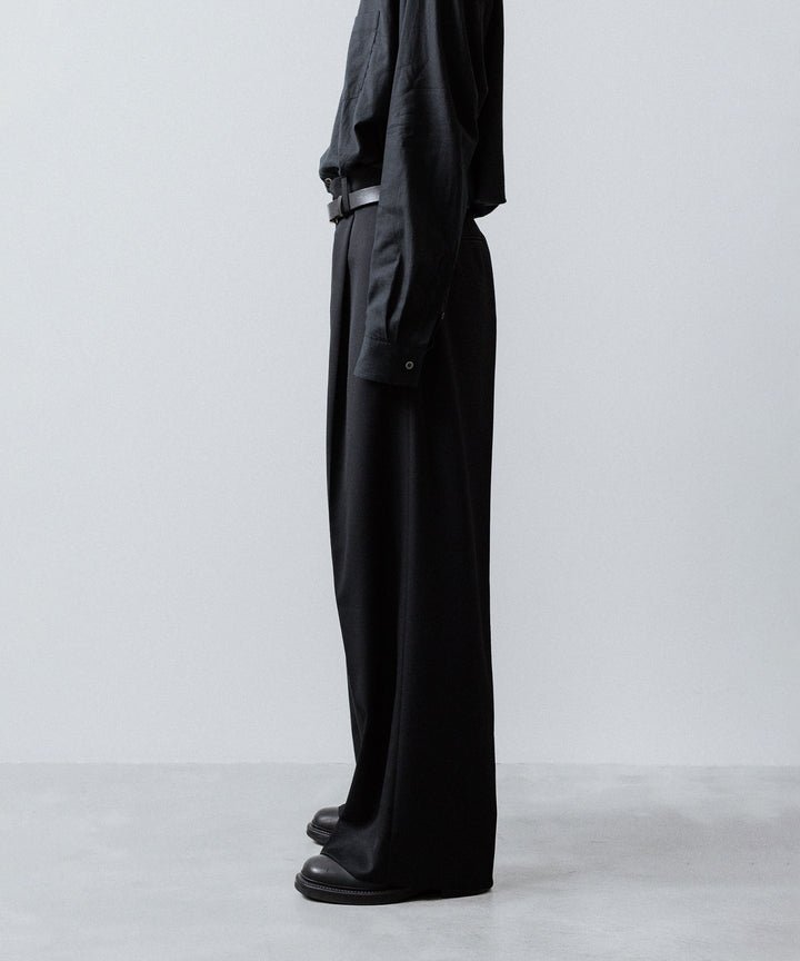 ssstein(シュタイン)のEXTRA WIDE TROUSERS (2/60 WOOL GABARDINE) - BLACKの公式通販サイトsession福岡セレクトショップ