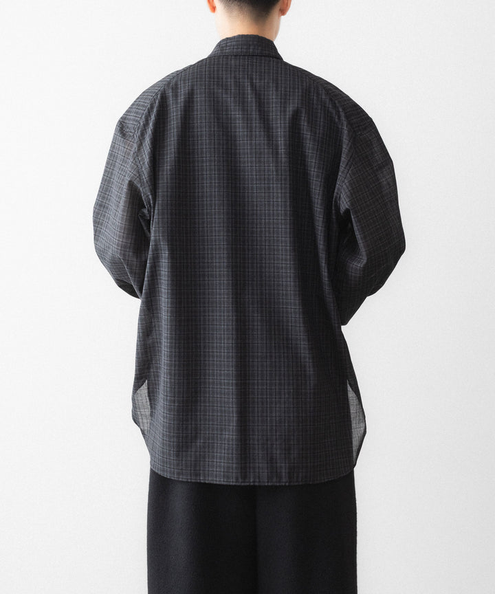 phebus- フィーバスのWOOL POLY TROPICAL SHIRTのDARK CHECK公式通販サイトsession福岡セレクトショップ