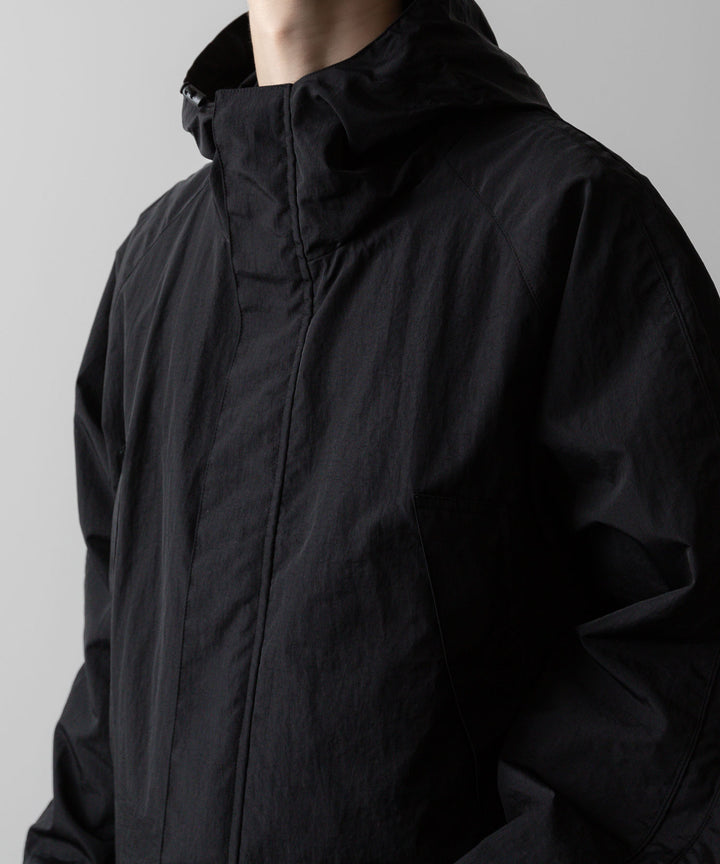 ssstein(シュタイン)の24AWコレクション NYLON TWILL HOODED ZIP UP JACKET - BLACK 公式通販サイトsession福岡セレクトショップ