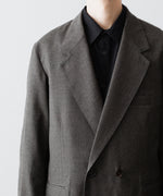 画像をギャラリービューアに読み込む, 【INTÉRIM】MILITARY WOOL SERGE PIPING DOUBLE JACKET - DUST GRAY
