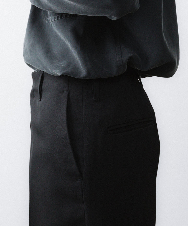 ANTHEM A-アンセムエーのWOOL GABARDINE BELTLESS TROUSERSのBLACK公式通販サイトsession福岡セレクトショップ