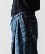 画像をギャラリービューアに読み込む, SUBLATIONS サブレーションズの2TUCK WIDE DENIM PANTS &quot;ENTASIS MK-Ⅱ&quot;のUSED INDIGO 公式通販サイトsession福岡セレクトショップ
