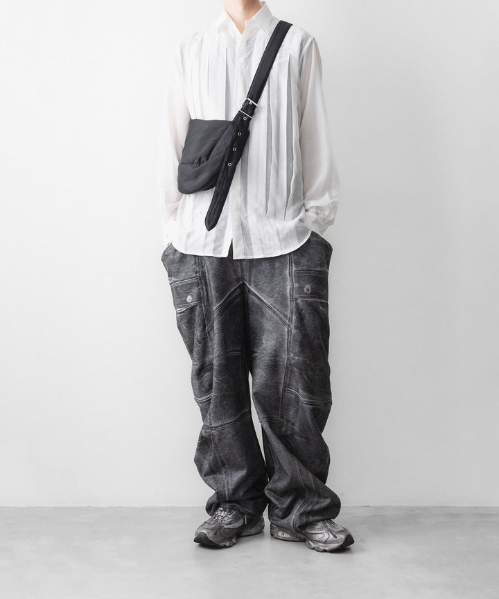 【SUBLATIONS】SHEER TUCK DRESS SHIRT  - WHITE