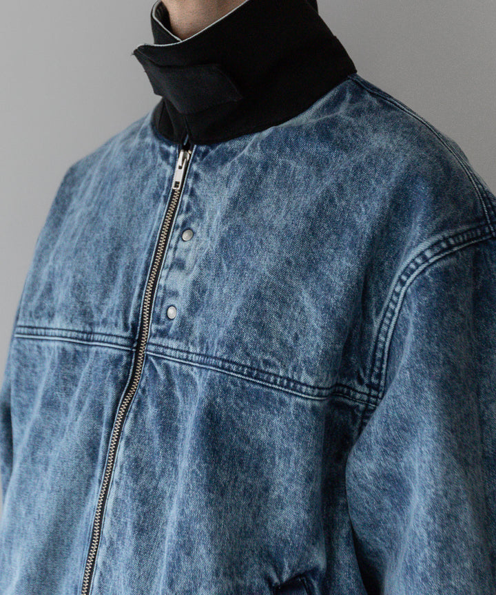 stein(シュタイン)の24SSコレクションCHEMICAL BLEACHED DENIM SHORT ZIP JACKETのINDIGO