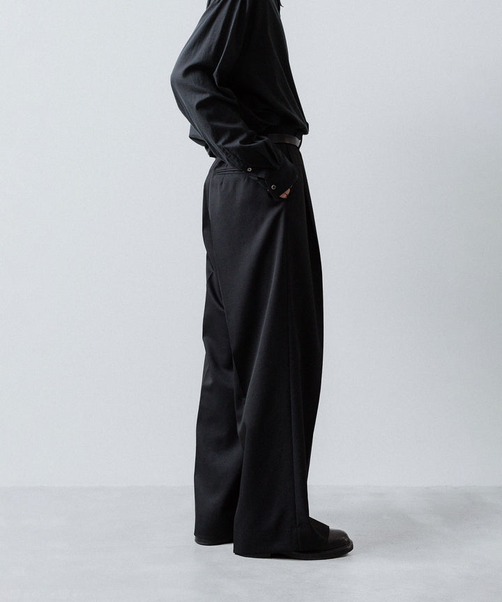 ssstein(シュタイン)のEXTRA WIDE TROUSERS (2/60 WOOL GABARDINE) - BLACKの公式通販サイトsession福岡セレクトショップ