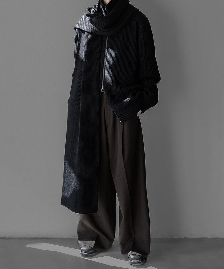 【INTÉRIM】インテリムのドライバーズニット LIMITED HAND FRAMED DRIVERS ZIP KNIT - BLACK 公式通販サイトsession福岡セレクトショップ