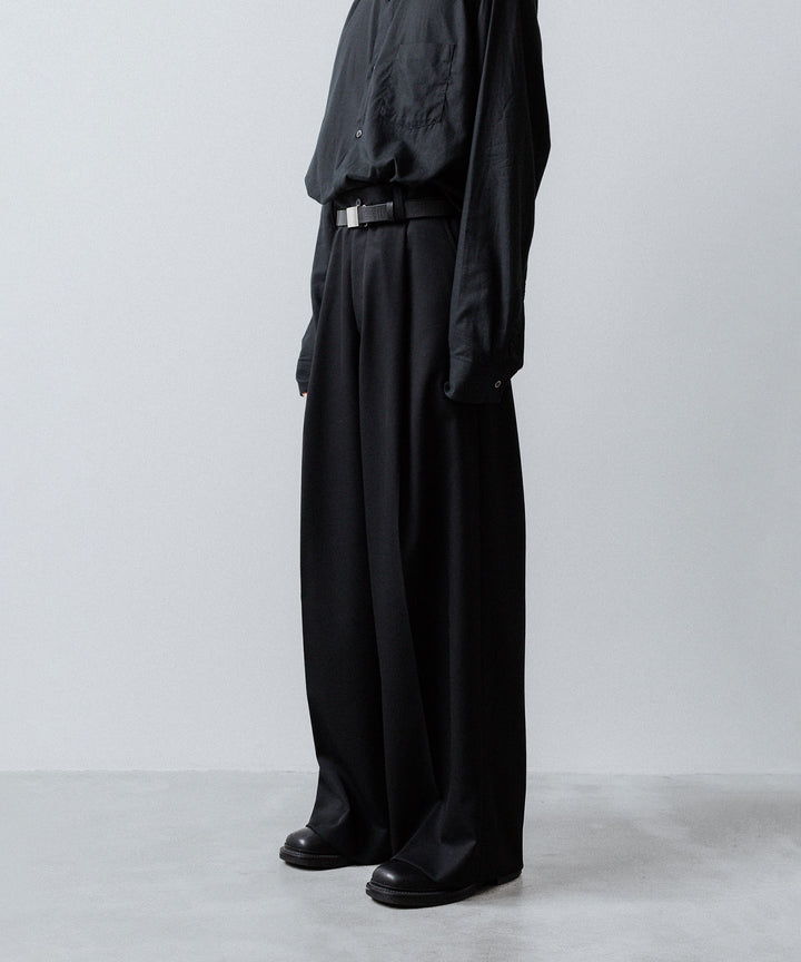 ssstein(シュタイン)のEXTRA WIDE TROUSERS (2/60 WOOL GABARDINE) - BLACKの公式通販サイトsession福岡セレクトショップ