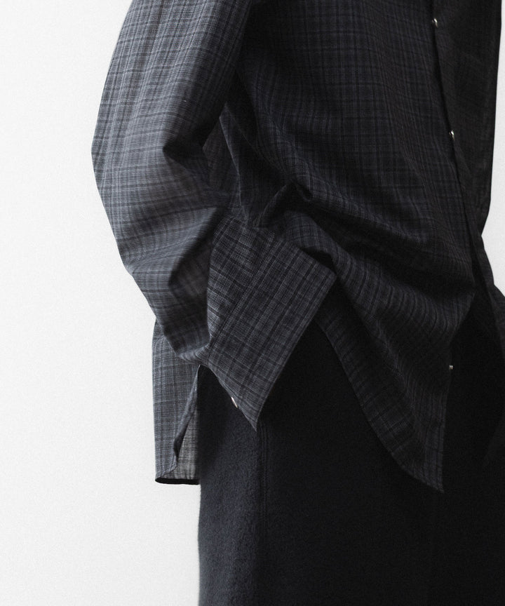 phebus- フィーバスのWOOL POLY TROPICAL SHIRTのDARK CHECK公式通販サイトsession福岡セレクトショップ