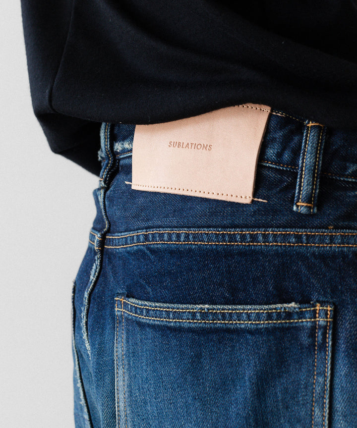 SUBLATIONS サブレーションズの2TUCK WIDE DENIM PANTS "ENTASIS MK-Ⅱ"のUSED INDIGO 公式通販サイトsession福岡セレクトショップ