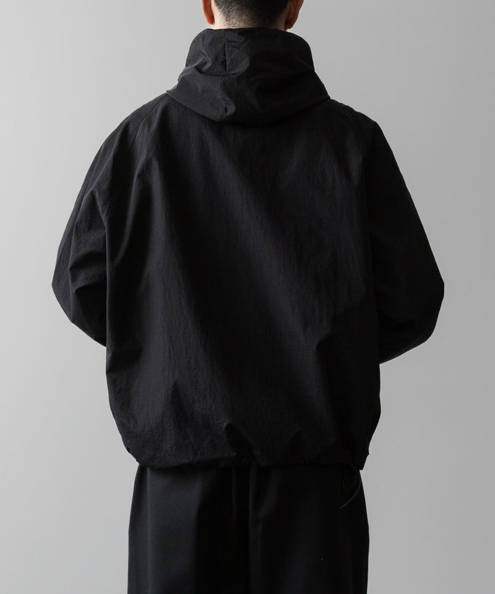 ssstein(シュタイン)の24AWコレクション NYLON TWILL HOODED ZIP UP JACKET - BLACK 公式通販サイトsession福岡セレクトショップ