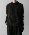 【ssstein】GLITTER FUR KNIT CREW NECK LS - BLACK