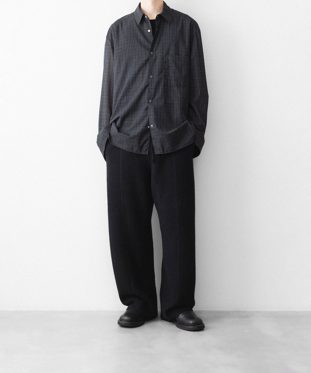 phebus- フィーバスのWOOL POLY TROPICAL SHIRTのDARK CHECK公式通販サイトsession福岡セレクトショップ