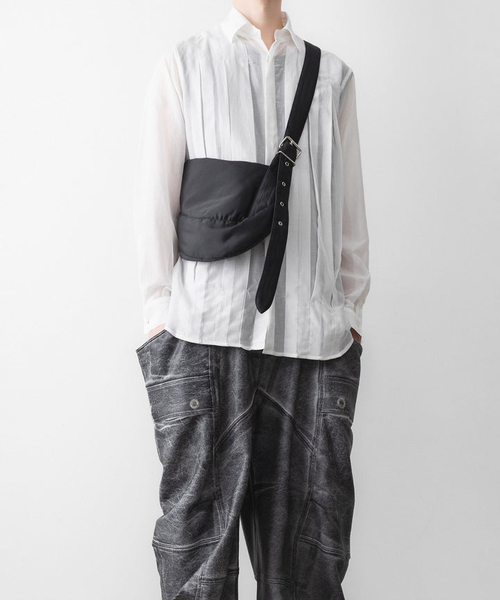 【SUBLATIONS】SHEER TUCK DRESS SHIRT  - WHITE
