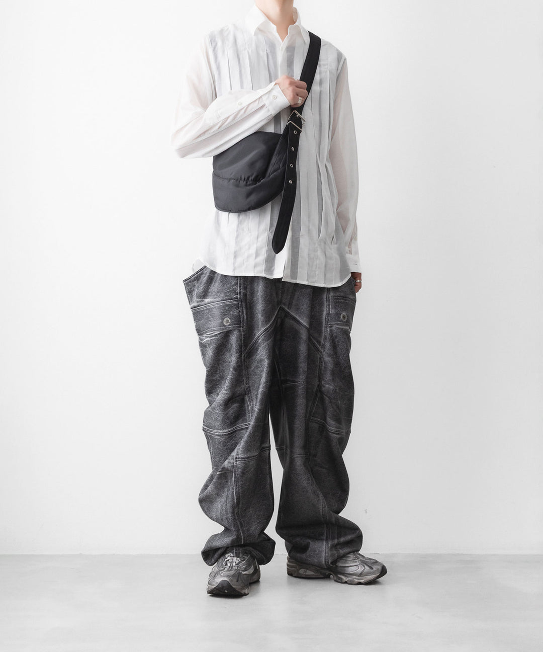 SUBLATIONS サブレーションズのCRACKING COATED BANANA CUTTING PANTSのHEATHER GRAY BASE 公式通販サイトsession福岡セレクトショップ
