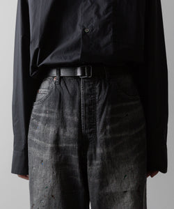 ssstein(シュタイン)の24AWコレクション NYLON COMBINATION SPLASHED DENIM JEANS - BLACK 公式通販サイトsession福岡セレクトショップ