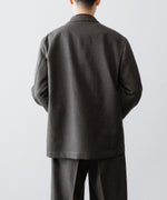 画像をギャラリービューアに読み込む, 【INTÉRIM】MILITARY WOOL SERGE PIPING DOUBLE JACKET - DUST GRAY
