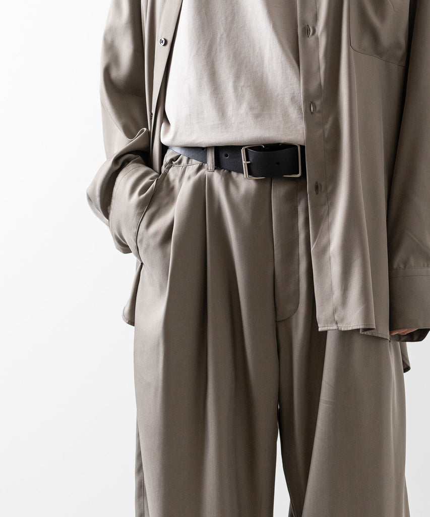【stein / シュタイン】CUPRO WIDE EASY TROUSERS - G.KHAKI | 公式通販サイト session(セッション)