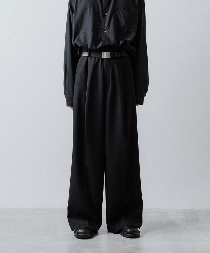 ssstein(シュタイン)のEXTRA WIDE TROUSERS (2/60 WOOL GABARDINE) - BLACKの公式通販サイトsession福岡セレクトショップ