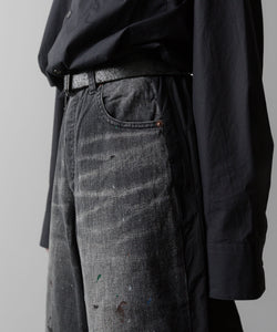 ssstein(シュタイン)の24AWコレクション NYLON COMBINATION SPLASHED DENIM JEANS - BLACK 公式通販サイトsession福岡セレクトショップ