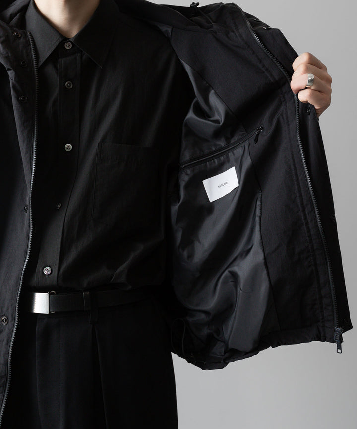 ssstein(シュタイン)の24AWコレクション NYLON TWILL HOODED ZIP UP JACKET - BLACK 公式通販サイトsession福岡セレクトショップ