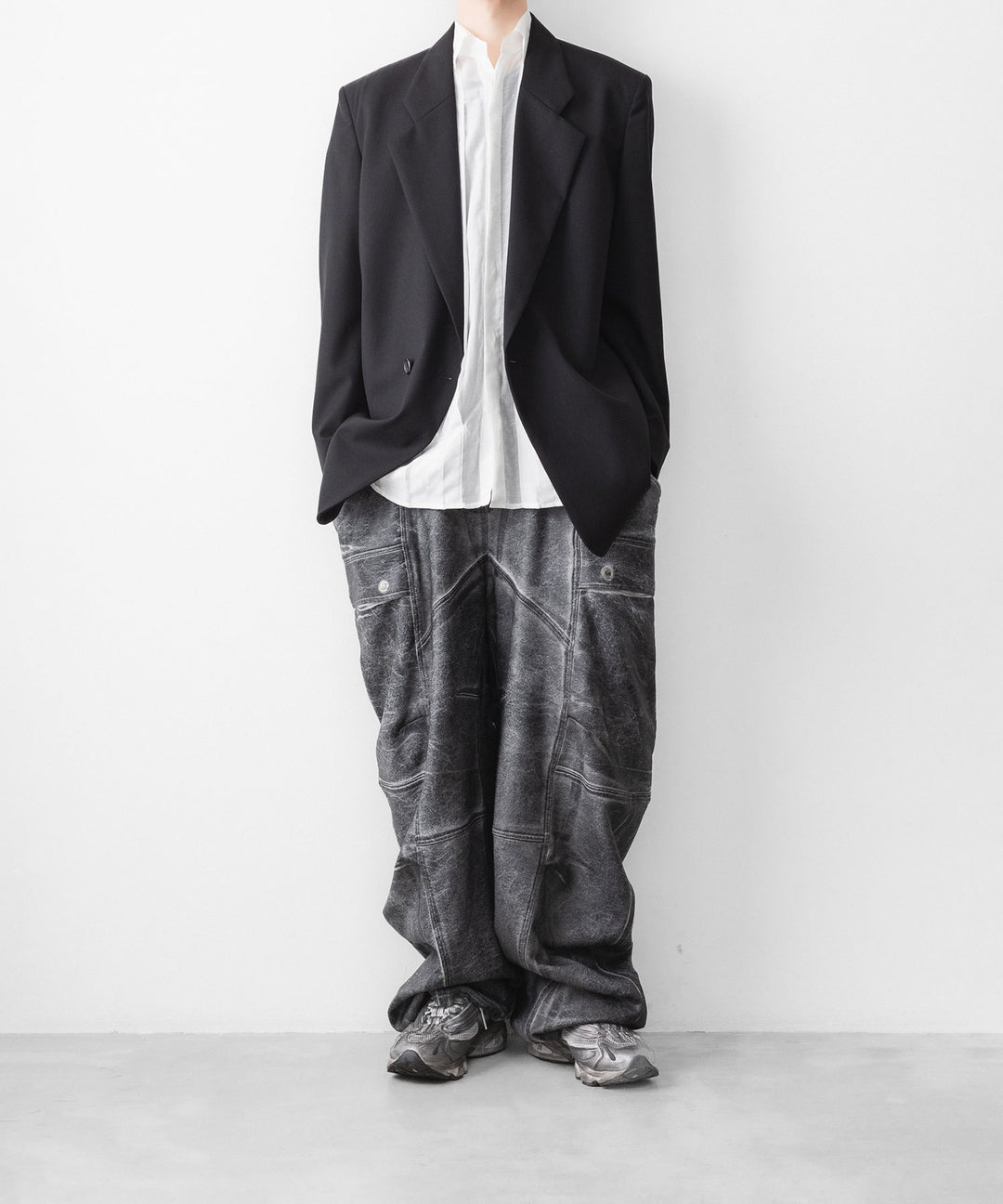 SUBLATIONS サブレーションズのCRACKING COATED BANANA CUTTING PANTSのHEATHER GRAY BASE 公式通販サイトsession福岡セレクトショップ