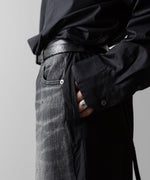 画像をギャラリービューアに読み込む, ssstein(シュタイン)の24AWコレクション NYLON COMBINATION SPLASHED DENIM JEANS - BLACK 公式通販サイトsession福岡セレクトショップ
