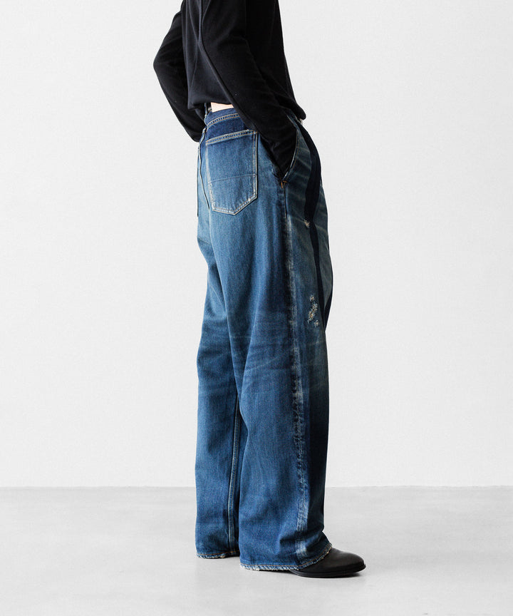 SUBLATIONS サブレーションズの2TUCK WIDE DENIM PANTS "ENTASIS MK-Ⅱ"のUSED INDIGO 公式通販サイトsession福岡セレクトショップ