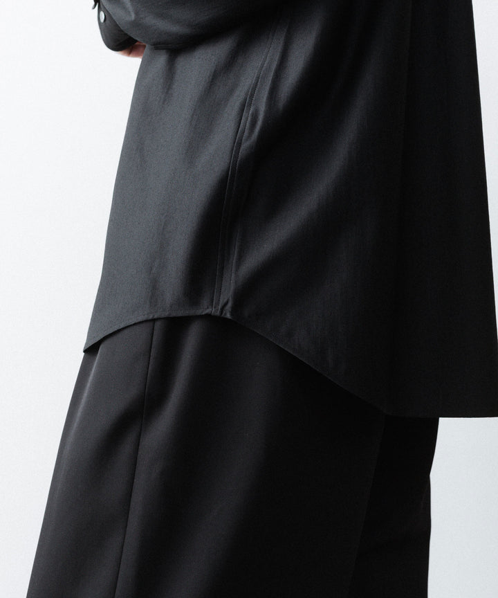 KANEMASA PHIL. カネマサフィルの36G WOOL MODEST SHIRT - BLACKの公式通販サイトsession福岡セレクトショップ