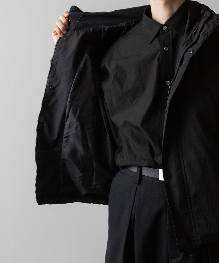 ssstein(シュタイン)の24AWコレクション NYLON TWILL HOODED ZIP UP JACKET - BLACK 公式通販サイトsession福岡セレクトショップ