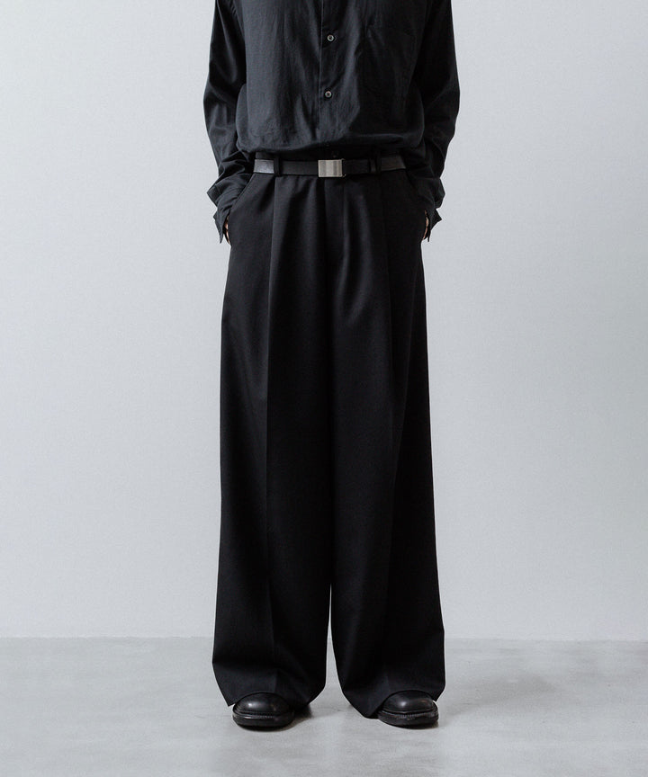 ssstein(シュタイン)のEXTRA WIDE TROUSERS (2/60 WOOL GABARDINE) - BLACKの公式通販サイトsession福岡セレクトショップ