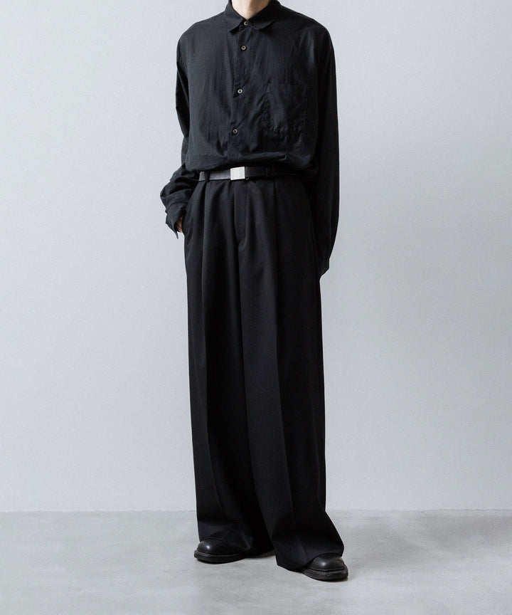 ssstein(シュタイン)のEXTRA WIDE TROUSERS (2/60 WOOL GABARDINE) - BLACKの公式通販サイトsession福岡セレクトショップ