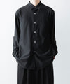 【KANEMASA PHIL.】36G WOOL MODEST SHIRT - BLACK