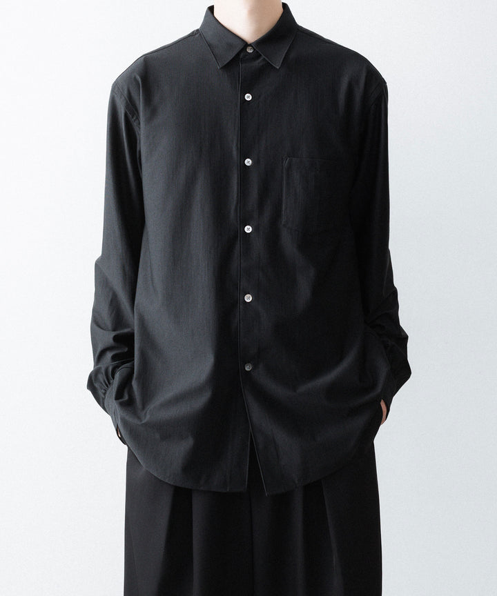 KANEMASA PHIL. カネマサフィルの36G WOOL MODEST SHIRT - BLACKの公式通販サイトsession福岡セレクトショップ