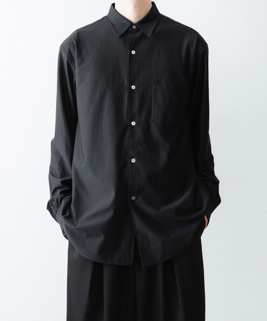 KANEMASA PHIL.】36G WOOL MODEST SHIRT - BLACK | 公式通販サイト