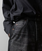 画像をギャラリービューアに読み込む, ssstein(シュタイン)の24AWコレクション NYLON COMBINATION SPLASHED DENIM JEANS - BLACK 公式通販サイトsession福岡セレクトショップ
