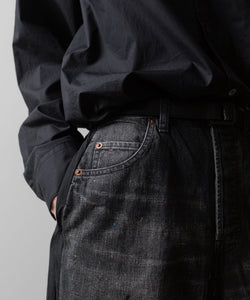 ssstein(シュタイン)の24AWコレクション NYLON COMBINATION SPLASHED DENIM JEANS - BLACK 公式通販サイトsession福岡セレクトショップ