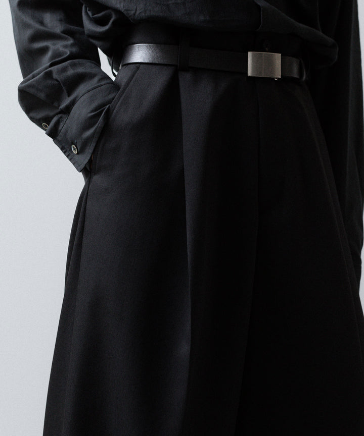 ssstein(シュタイン)のEXTRA WIDE TROUSERS (2/60 WOOL GABARDINE) - BLACKの公式通販サイトsession福岡セレクトショップ