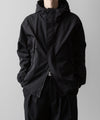 【ssstein】NYLON TWILL HOODED ZIP UP JACKET - BLACK