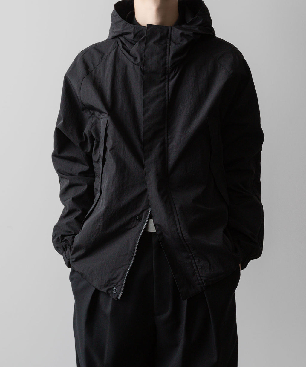 ssstein(シュタイン)の24AWコレクション NYLON TWILL HOODED ZIP UP JACKET - BLACK 公式通販サイトsession福岡セレクトショップ