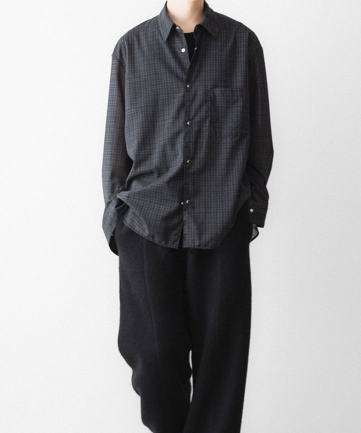 phebus- フィーバスのWOOL POLY TROPICAL SHIRTのDARK CHECK公式通販サイトsession福岡セレクトショップ