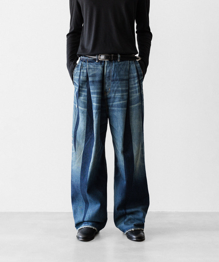 SUBLATIONS サブレーションズの2TUCK WIDE DENIM PANTS "ENTASIS MK-Ⅱ"のUSED INDIGO 公式通販サイトsession福岡セレクトショップ